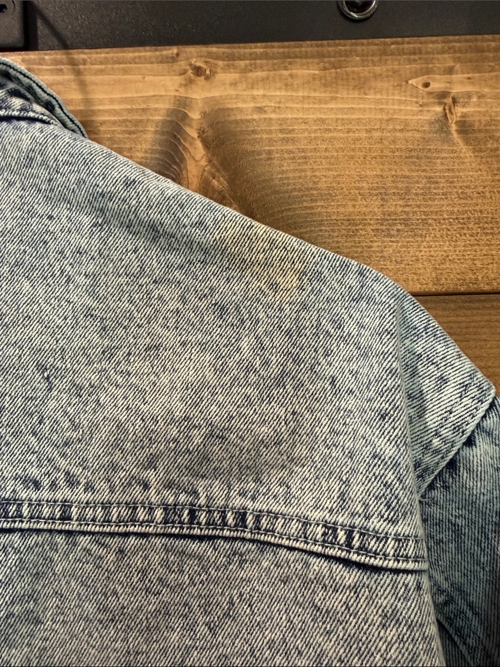 blue b Light Blue Wash Patchwork Denim Jacket - Western Style - Picture 8 of 8